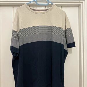 Gant Beige and Navy Colorblock Tee